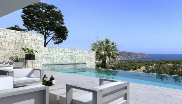 villa de nueva construcción en venta en fanadix moraira con vistas al mar