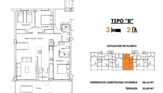 Nueva construcción  - Apartamento - San Miguel de Salinas - Pueblo